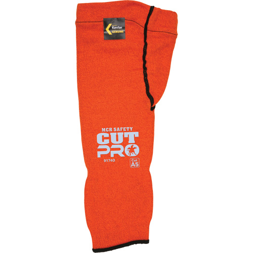 Memphis&reg; Sleeves With Thumb Hole, Kevlar&reg;, 14", ASTM ANSI Level A5, Orange Mukwa Safety Services