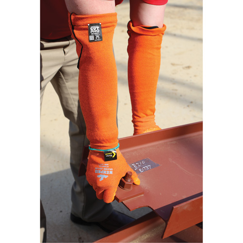 Memphis&reg; Sleeves, Kevlar&reg;, 18", ASTM ANSI Level A5, Orange Mukwa Safety Services
