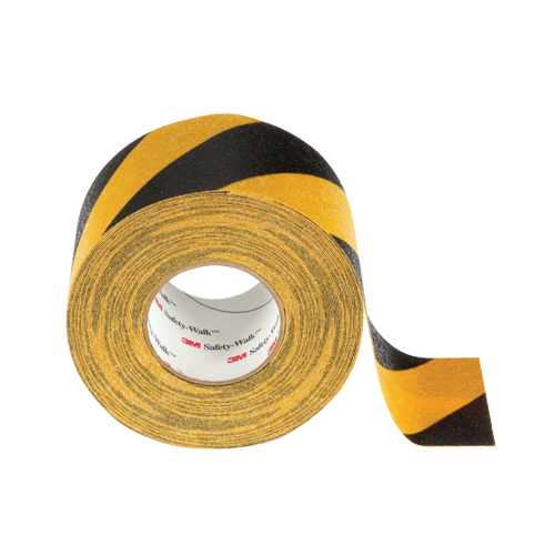 Safety-Walk 600 Series Anti-Slip Tape, 6" x 60', Black & Yellow Mukwa Safety Services