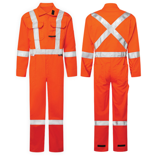 Combinaisons de luxe haute visibilit&eacute; 7 oz UltraSoft, Taille 46, Orange Mukwa Safety Services