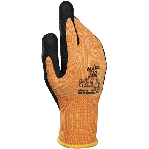 Gants isothermes r&eacute;sistant &agrave; la coupe TempDex 720, Taille 7, Rev&ecirc;tement Nitrile, Enveloppe en Aramide, ASTM ANSI niveau A2/EN 388 niveau 3/EN 388 niveau B Mukwa Safety Services