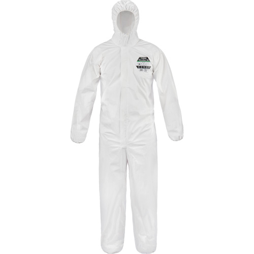 MicroMax&reg; NS Coveralls, Small, White, Microporous Mukwa Safety Services