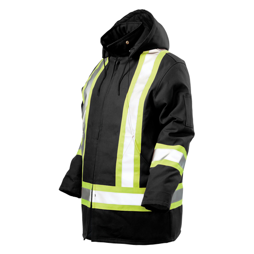 Parka de s&eacute;curit&eacute;, Noir, Grand Mukwa Safety Services