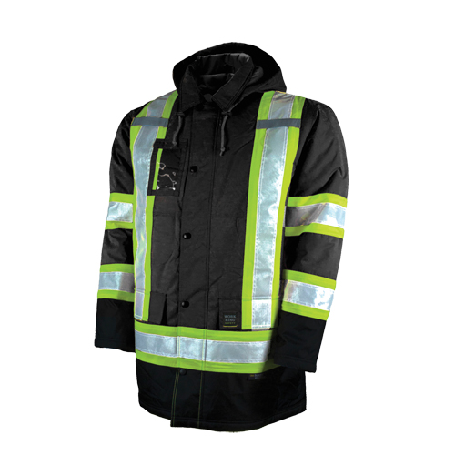 Parka de s&eacute;curit&eacute; doubl&eacute;, Noir, Grand Mukwa Safety Services