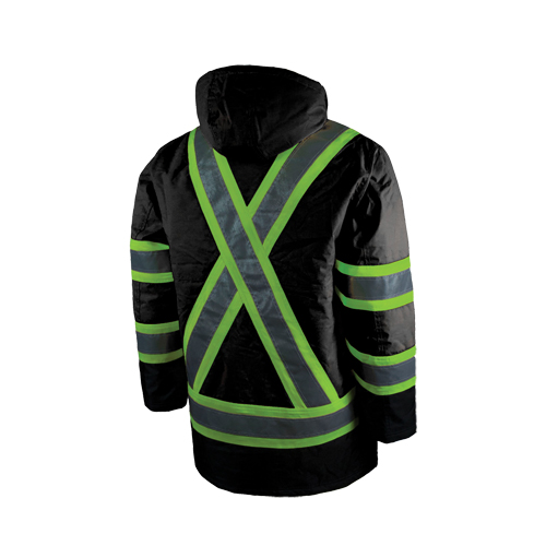 Parka de s&eacute;curit&eacute; doubl&eacute;, Noir, Grand Mukwa Safety Services