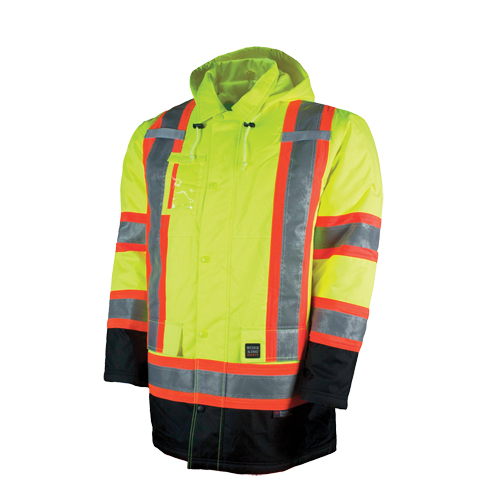 Parka de s&eacute;curit&eacute; doubl&eacute;, Jaune lime haute visibilit&eacute;, Grand Mukwa Safety Services