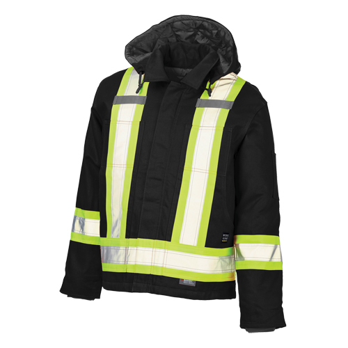 Manteau de s&eacute;curit&eacute;, Noir, Grand Mukwa Safety Services