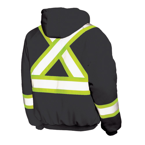 Chandail avec capuchon de s&eacute;curit&eacute;, Polyester, Grand, Noir Mukwa Safety Services