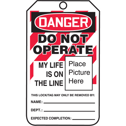 Do Not Operate Danger Lockout Tagout Tags, Cardstock, 3-1/4" W x 5-3/4" H, English Mukwa Safety Services
