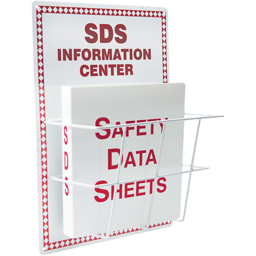 Station de type panier en aluminium pour les fiches signal&eacute;tiques, Anglais, Compris reliures Mukwa Safety Services