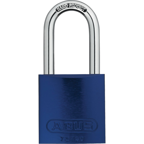 Cadenas de s&eacute;curit&eacute;, Bleu, Cl&eacute;s identiques, Aluminium, Largeur de 1-1/2" Mukwa Safety Services