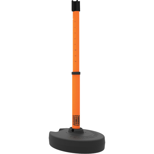 PLUS Barrier Post Set Receiver, 42" High, Orange Mukwa Safety Services