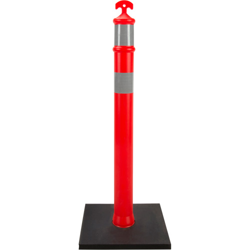 High-Visibility Delineator Post, 42" H, Orange Mukwa Safety Services