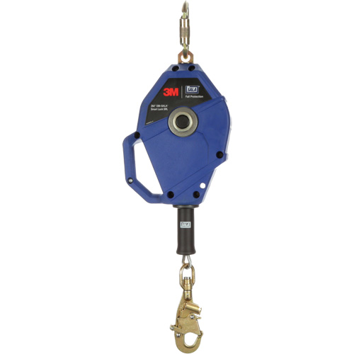 Cordage de s&eacute;curit&eacute; autor&eacute;tractable avec verrouillage intelligent, 20', Acier galvanis&eacute;, Pivotant Mukwa Safety Services