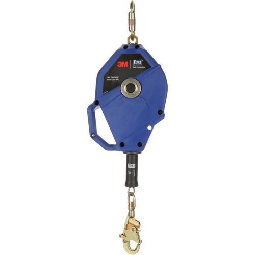 Cordage de s&eacute;curit&eacute; autor&eacute;tractable avec verrouillage intelligent, 50', Acier galvanis&eacute;, Pivotant Mukwa Safety Services