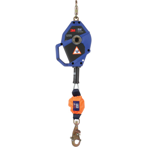 Cordage de s&eacute;curit&eacute; autor&eacute;tractable avec verrouillage intelligent, 20', Acier galvanis&eacute;, Pivotant Mukwa Safety Services