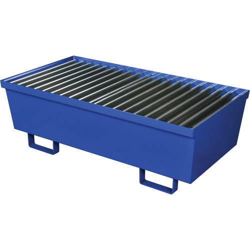 Palette de confinement des d&eacute;versements en acier, Capacit&eacute; de d&eacute;versement 74 gal. US, 27" x 51,25" x 13" Mukwa Safety Services
