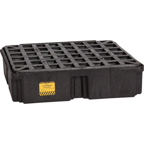Modular Spill Platform, 15 US gal. Spill Capacity, 26" x 26.25" x 6.5" Mukwa Safety Services