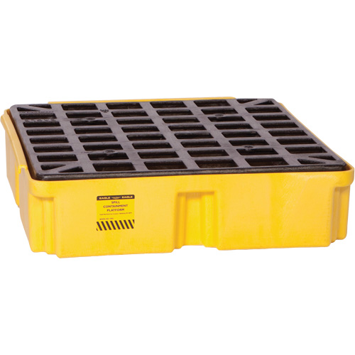 Modular Spill Platform, 15 US gal. Spill Capacity, 26" x 26.25" x 6.5" Mukwa Safety Services