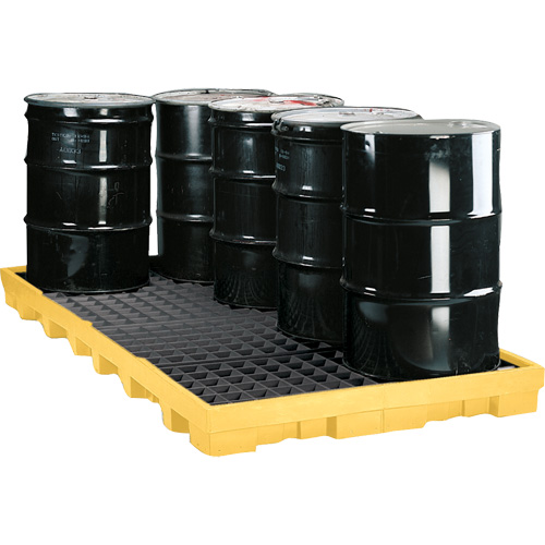 Plateforme de d&eacute;versement modulaire, Capacit&eacute; de d&eacute;versement 121 gal. US, 51,5'' x 103" x 6,5" Mukwa Safety Services
