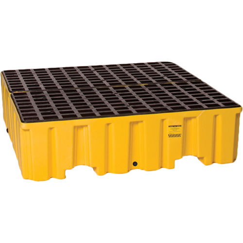 Spill Containment Pallet, 132 US gal. Spill Capacity, 51" x 52.5" x 13.75" Mukwa Safety Services