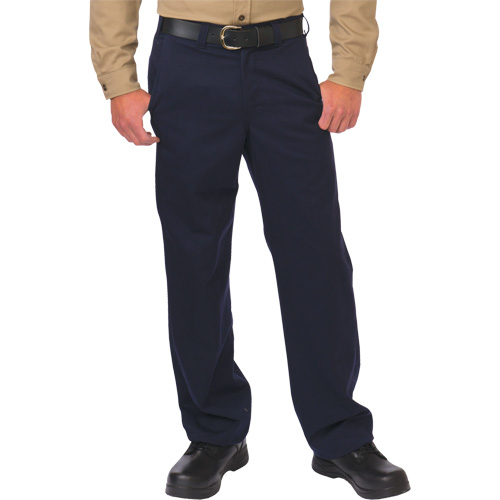 Pantalon de travail de protection contre l'arc &eacute;lectrique, 28, x 36, Bleu marin, 12,4 cal/cm2 Mukwa Safety Services