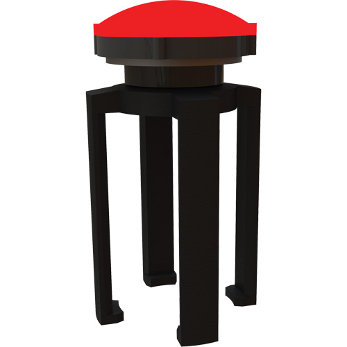PLUS Barrier System Strobe Light Bracket & Red Strobe Light, Black Mukwa Safety Services