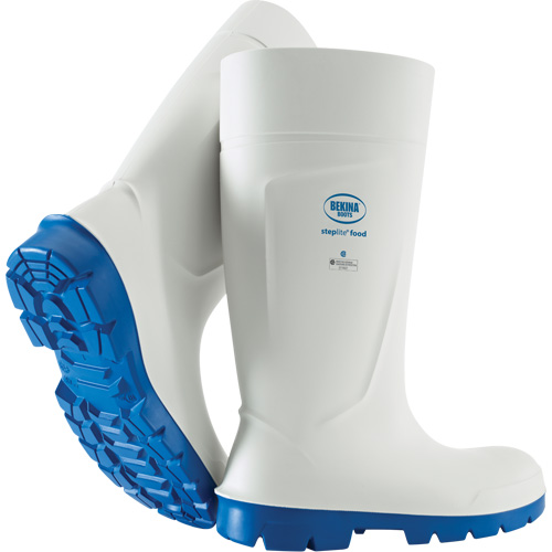 Bekina&reg; Steplite Food Safety Boots, Polyurethane, Steel Toe, Size 4 Mukwa Safety Services