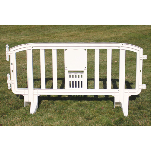 Barricade Movit, Emboîtables, 78" lo x 39" h, Blanc Mukwa Safety Services