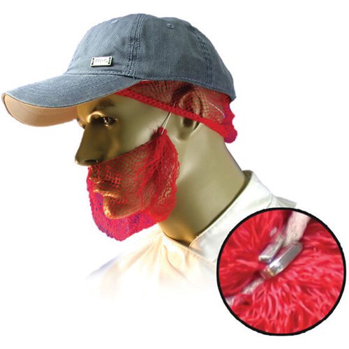 Filets &agrave; barbe jetables, Polypropyl&egrave;ne, Rouge Mukwa Safety Services