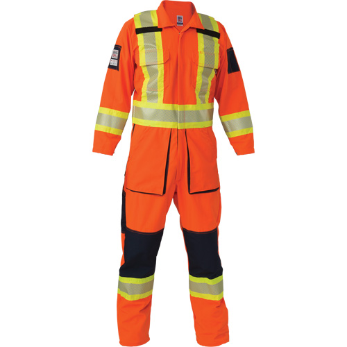 Ripstop Coveralls, Small, High Visibility Orange Mukwa Safety Services