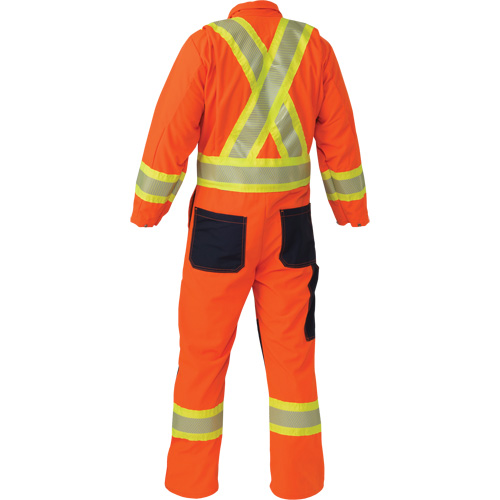 Ripstop Coveralls, Small, High Visibility Orange Mukwa Safety Services