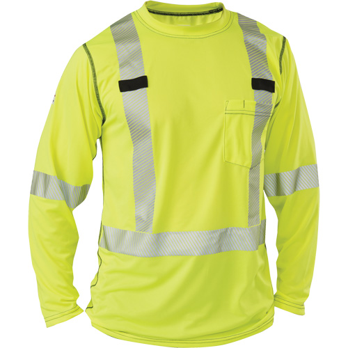 T-shirt &agrave; manches longues haute visibilit&eacute; Polartec Power Grid, Polyester, 2T-Grand, Jaune lime haute visibilit&eacute; Mukwa Safety Services