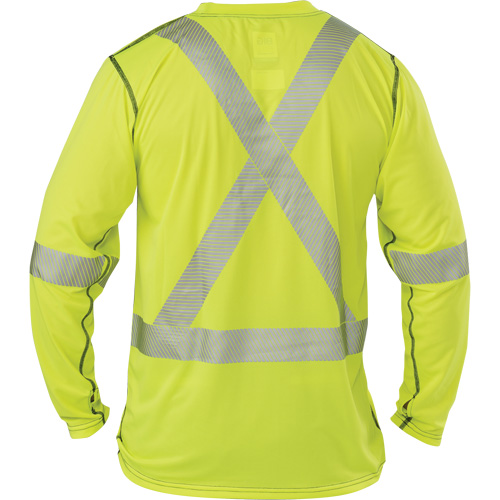 T-shirt &agrave; manches longues haute visibilit&eacute; Polartec Power Grid, Polyester, 2T-Grand, Jaune lime haute visibilit&eacute; Mukwa Safety Services