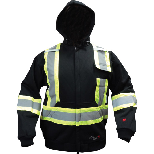 Fire Rated Hoodie, Small, Black Mukwa Safety Services
