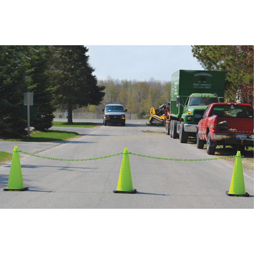 Ensemble de c&ocirc;nes de signalisation et chaînes, 36", Orange Mukwa Safety Services