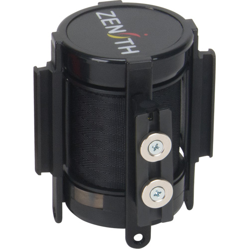 Cassette de ruban magn&eacute;tique pour barri&egrave;re de contr&ocirc;le des foules personnalis&eacute;e, 7', Ruban Noir Mukwa Safety Services