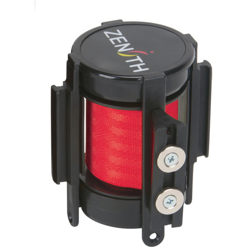 Cassette de ruban magn&eacute;tique pour barri&egrave;re de contr&ocirc;le des foules personnalis&eacute;e, 7', Ruban Rouge Mukwa Safety Services
