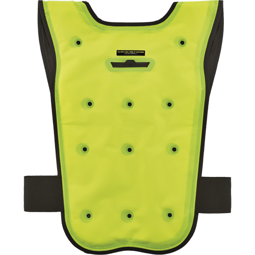 Chill-Its&reg; 6687 Economy Dry Evaporative Cooling Vest, Large/X-Large, High Visibility Lime-Yellow Mukwa Safety Services