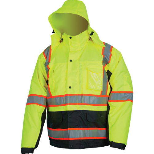 Veste isol&eacute;e haute visibilit&eacute;, Polyester/Polyur&eacute;thane, Jaune lime haute visibilit&eacute;, Petit Mukwa Safety Services