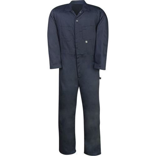 Industrial Work Coveralls, Men's, Navy Blue, Size 36 Mukwa Safety Services