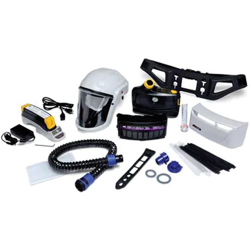 Versaflo Powered Air Purifying Respirator Painter's Kit, Headcover & Faceshield, Lithium-Ion Battery Mukwa Safety Services