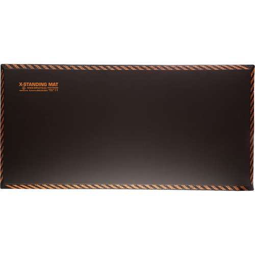 Anti-Fatigue Standing Mat, Smooth, 18" x 36" x 1", Black, Rubber Mukwa Safety Services