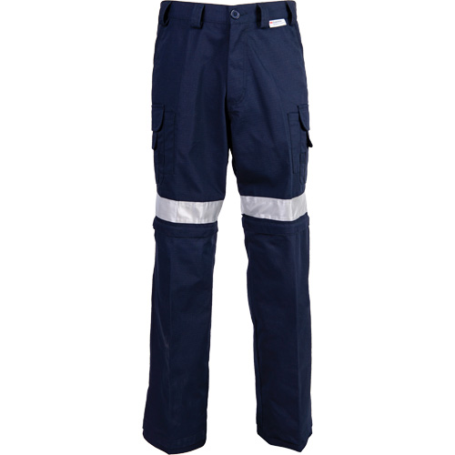 High Visibility Pants, Poly-Cotton, 32, Navy Blue Mukwa Safety Services