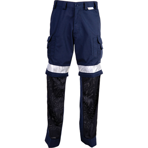 High Visibility Pants, Poly-Cotton, 32, Navy Blue Mukwa Safety Services