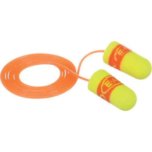 Bouchons d'oreilles SuperFit E-A-Rsoft, Paire - Sac en poly, Avec cordon Mukwa Safety Services