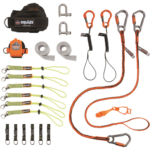 Trousse de longes de fixation d'outils pour monteurs de charpentes m&eacute;talliques et poseurs d'acier 3186 Squids Mukwa Safety Services