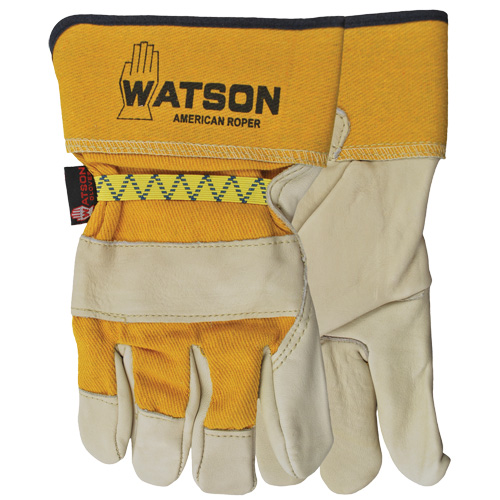 Gants pour cordeur American, Grand, Paume Cuir fleur de vache, Doubleure Coton Mukwa Safety Services