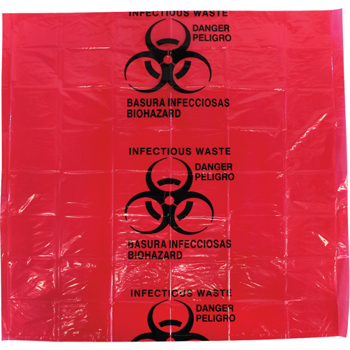 Dynamic Hazardous Waste Bags, Infectious Waste, 24" L x 24" W, 12 microns Mukwa Safety Services