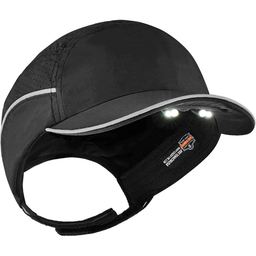 Casque antichocs l&eacute;ger avec lampe DEL 8965 Skullerz, Noir Mukwa Safety Services